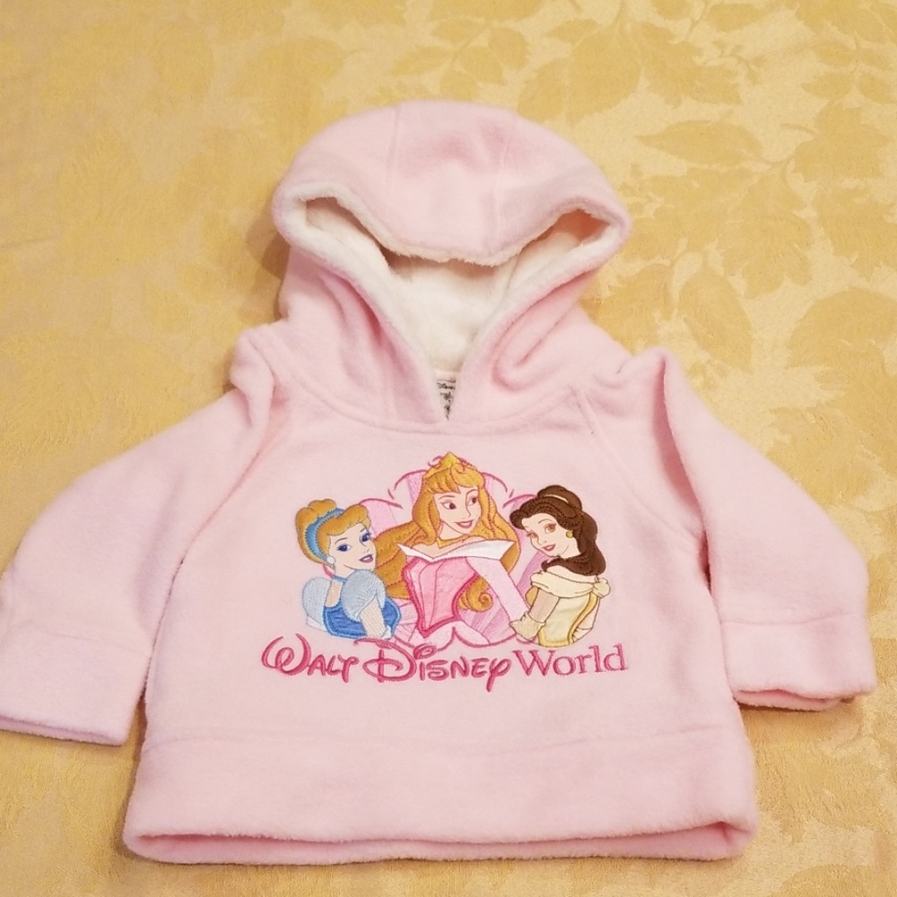 Baby girl Disney fleece lined hooded sweatshirt